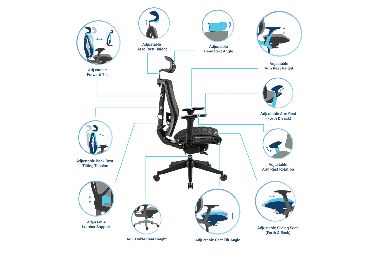 Ergonomic Chair Singapore, Mesh Chair Singapore, Ergonomic Mesh Chair